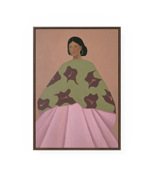 Woman Calm Surrounded