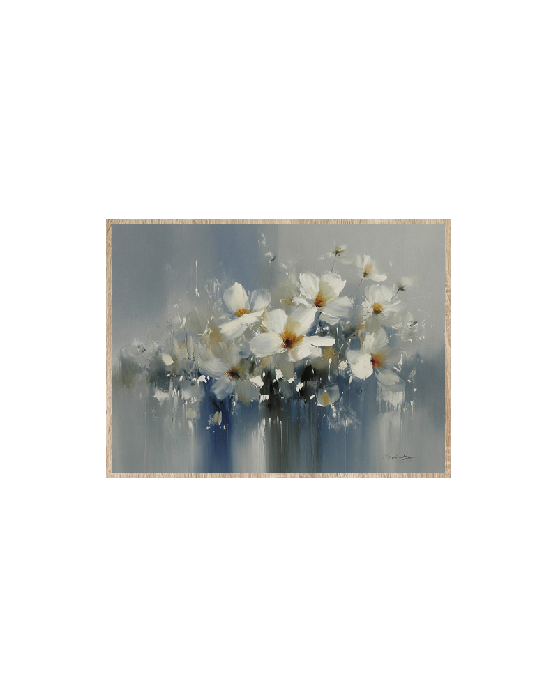 Reflections of a petal | Framed Canvas Art Print
