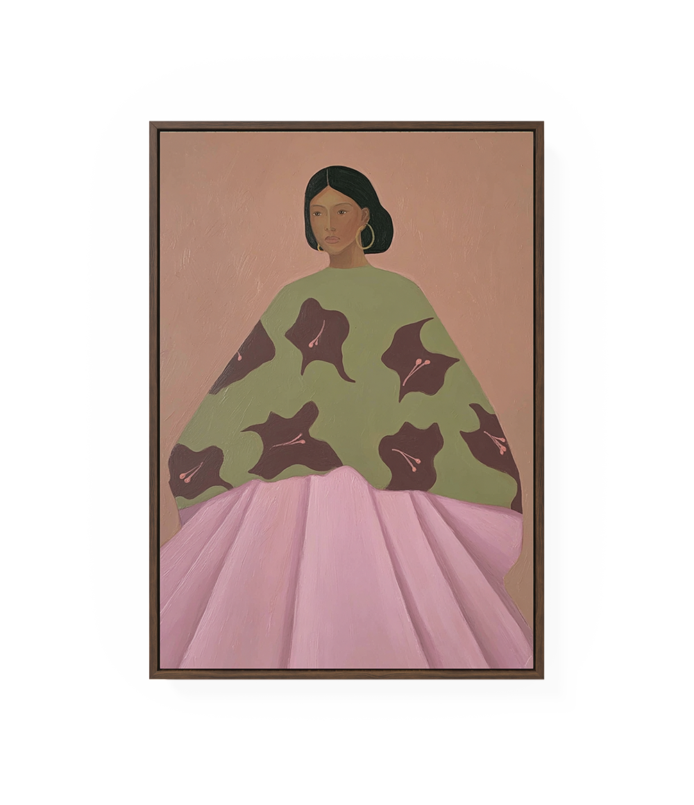 Woman Calm Surrounded