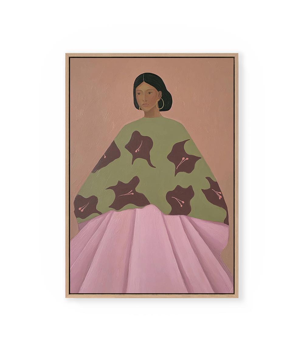 Woman Calm Surrounded